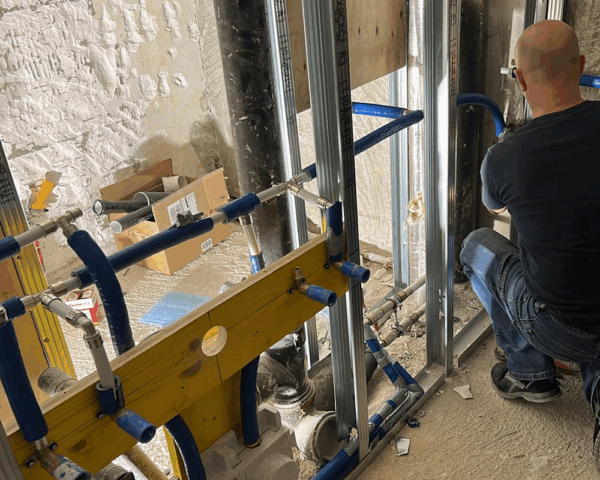 Installation der Gasheizung Installation der Gasheizung